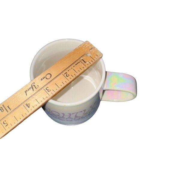 Room Essentials Stoneware Mugs 12 Oz Slightly Obsessed & Lowkey Thriving Iridesc - Picture 6 of 7